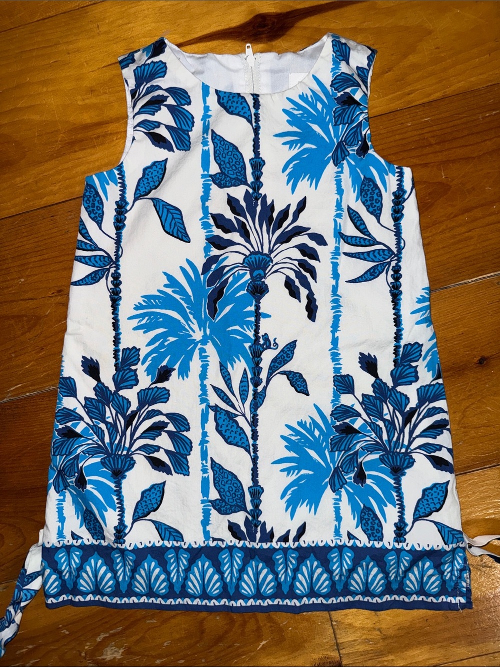 Girls Lilly Pulitzer Blue Floral Shift Dress size 4
